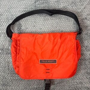 Polo Sport Ralph Lauren Bag Messenger Crossbody Shoulder Vintage 90s Y2K Orange
